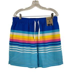Chubbies The Newports Men's 7.0" Classic Swim Trunks Blue Stripes Size XL NEW